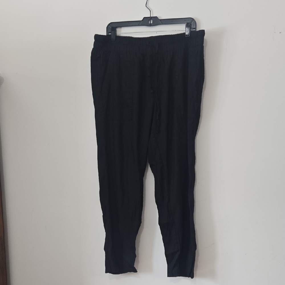Kut from the Kloth Linen Black Joggers